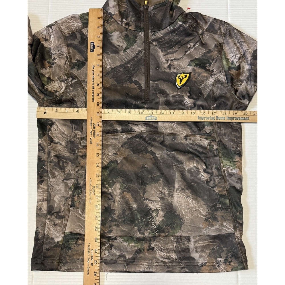 Mossy Oak Terra Camo Scent Blocker Cold Fusion Carbon Hoodie Hunting - Men Small - Picture 3 of 7